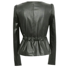 Women’s Olive Suede Asymmetrical Fringe Jacket