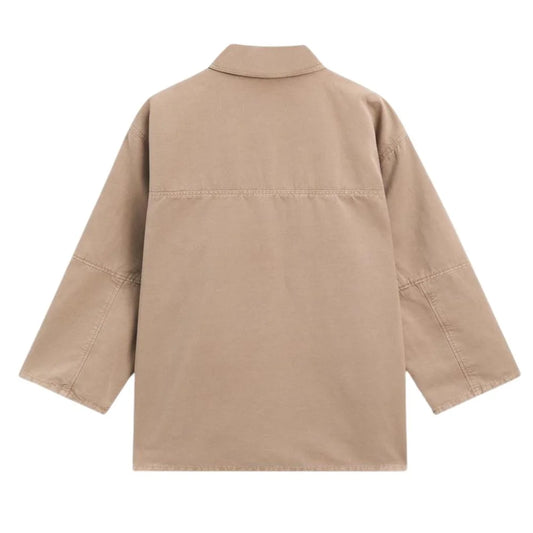 Women's Oversized Utility Jacket – Beige