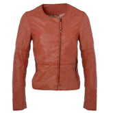 Women's Rust Leather Jacket