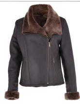 Women's Shearling-Lined Leather Jacket