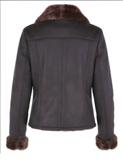 Women's Shearling-Lined Leather Jacket