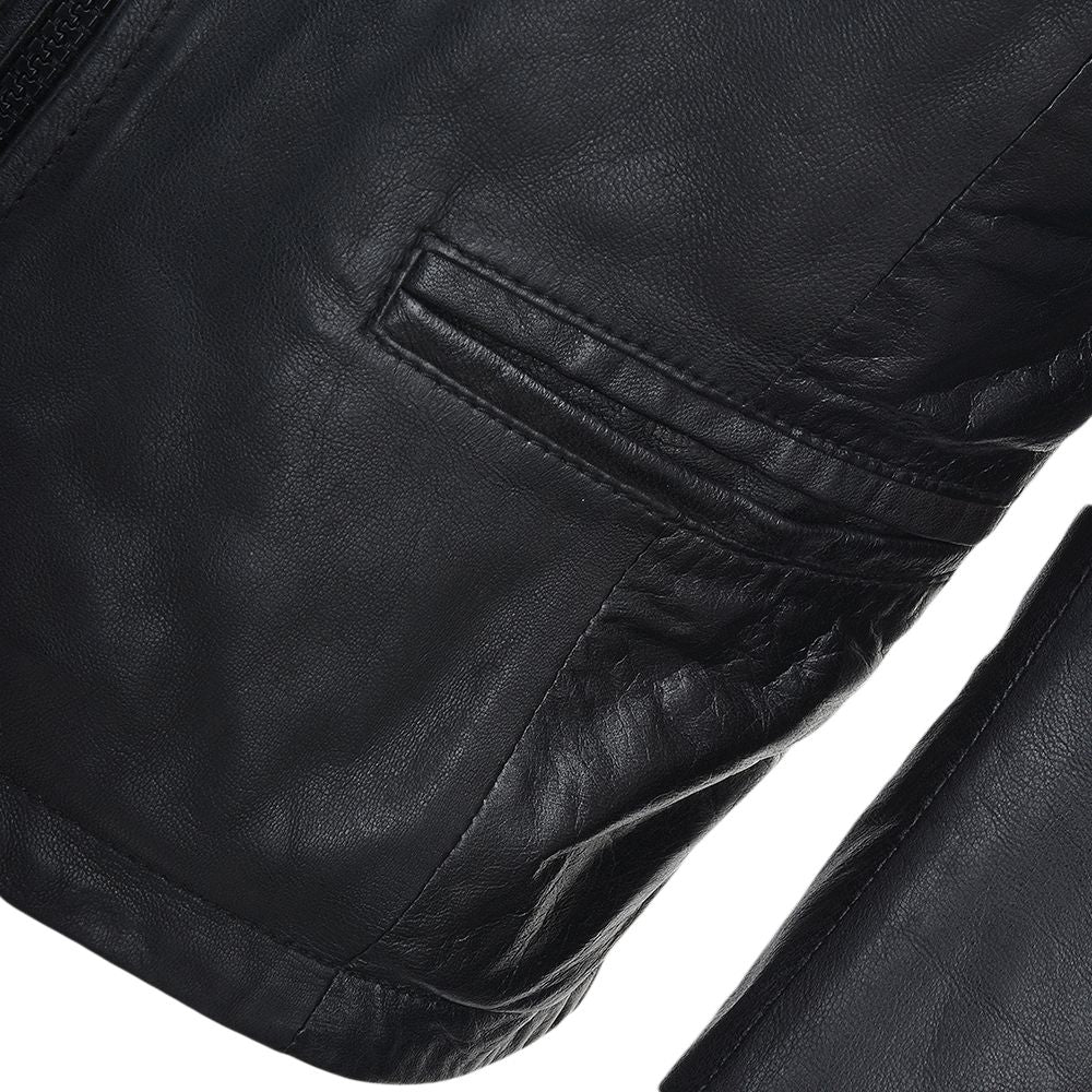 Women's Sleek Design Black Leather Jacket