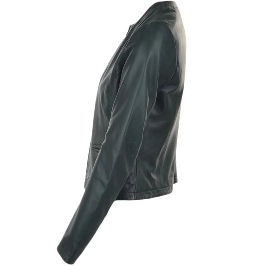 Women's Teal Leather Jacket