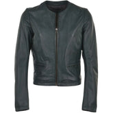 Women's Teal Leather Jacket