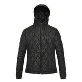 Women’s Black Quilted Leather Jacket with Hood