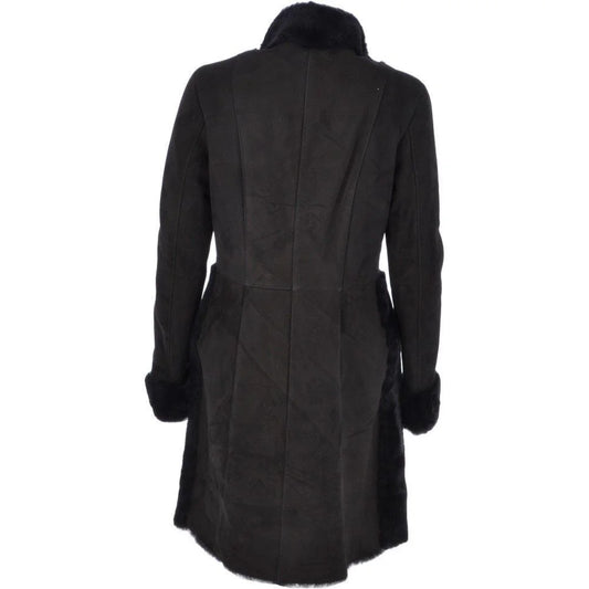 Women's Black Shearling Fur Coat