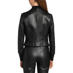 Women's Black Tailored Leather Jacket