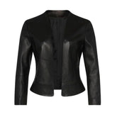 Women's Black Tailored Leather Jacket