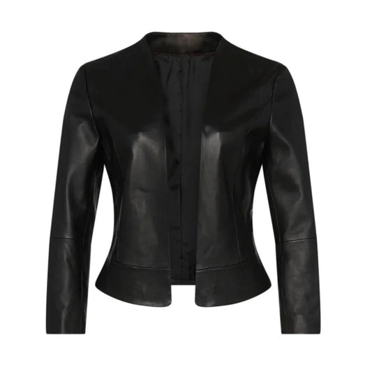 Women's Black Tailored Leather Jacket