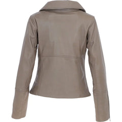 Women's Classic Biscuit Leather Jacket