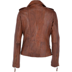 Women's Classic Brown Leather Jacket