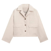 Women's Cropped Utility Jacket – Ivory