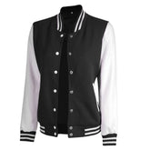 Womens Baseball Black and White Varsity Jacket