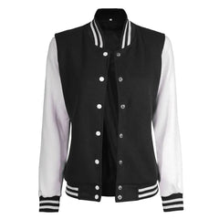 Womens Baseball Black and White Varsity Jacket