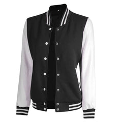 Womens Baseball Black and White Varsity Jacket