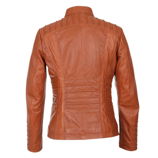 Adorable Women’s Quilted Jacket Brown Slim fit