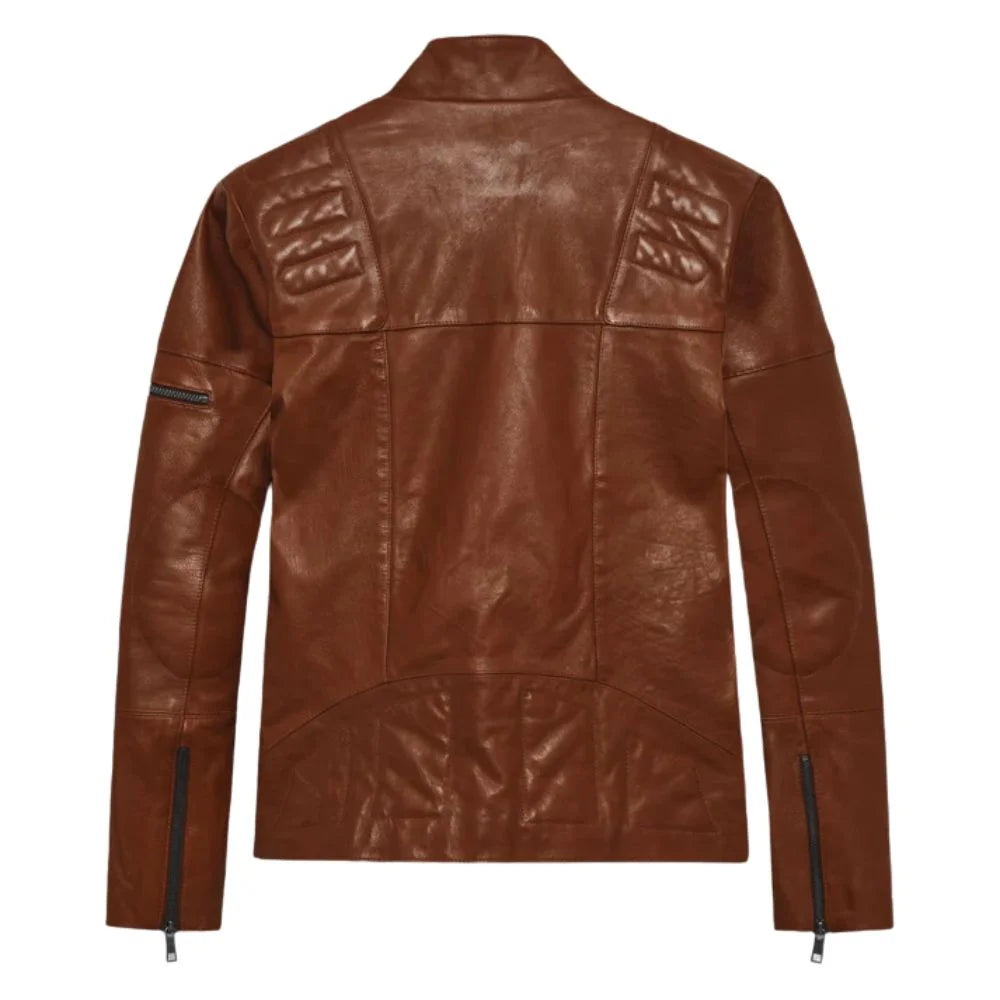 Authentic Brown Leather Jacket for Men