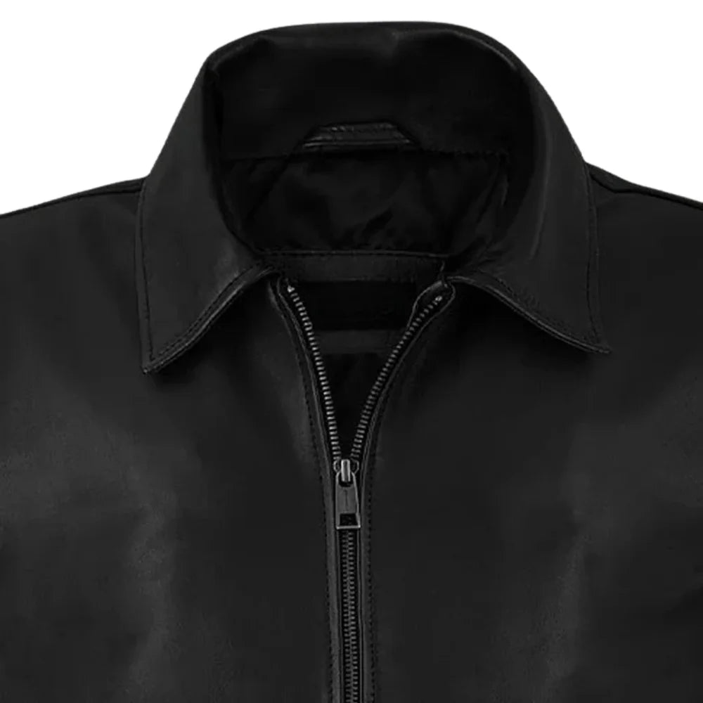 Authentic Men’s Classic Black Leather Jacket