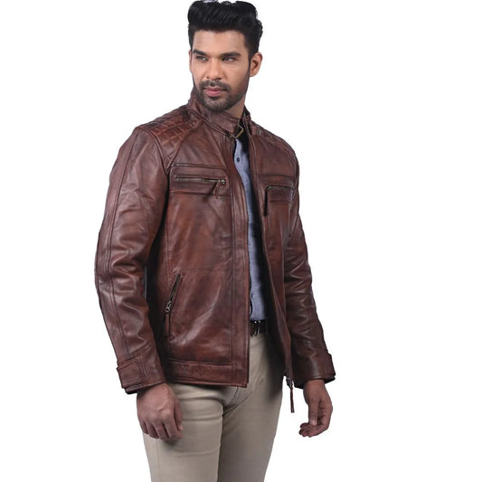 Brown Genuine Classic Leather Jacket