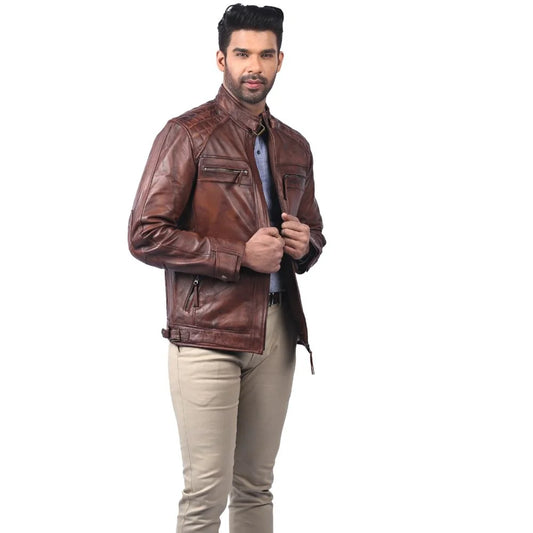 Brown Genuine Classic Leather Jacket