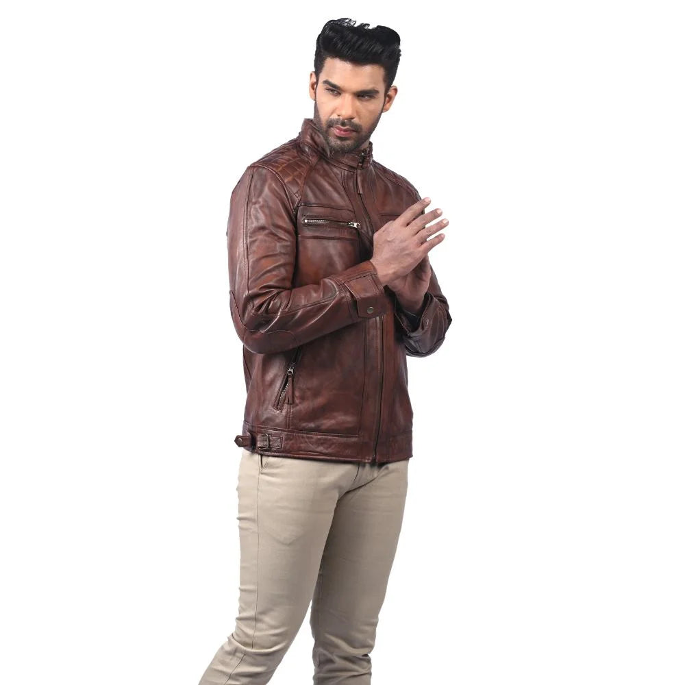 Brown Genuine Classic Leather Jacket