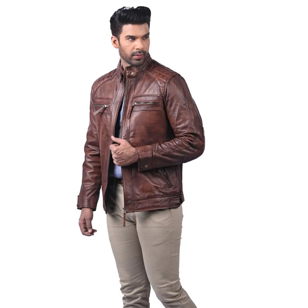 Brown Genuine Classic Leather Jacket
