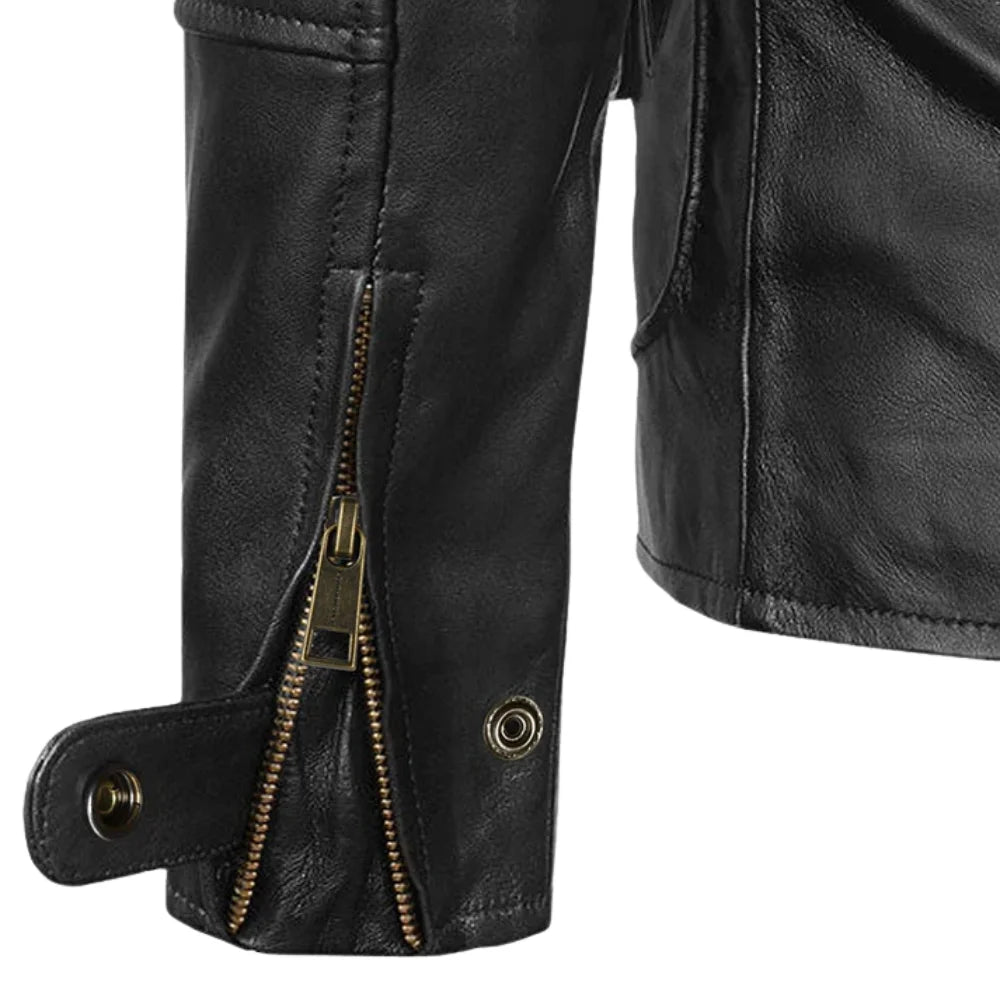 Classic Black Leather Jacket for Men