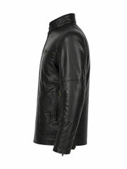 Classic Black Leather Jacket for Men Left 