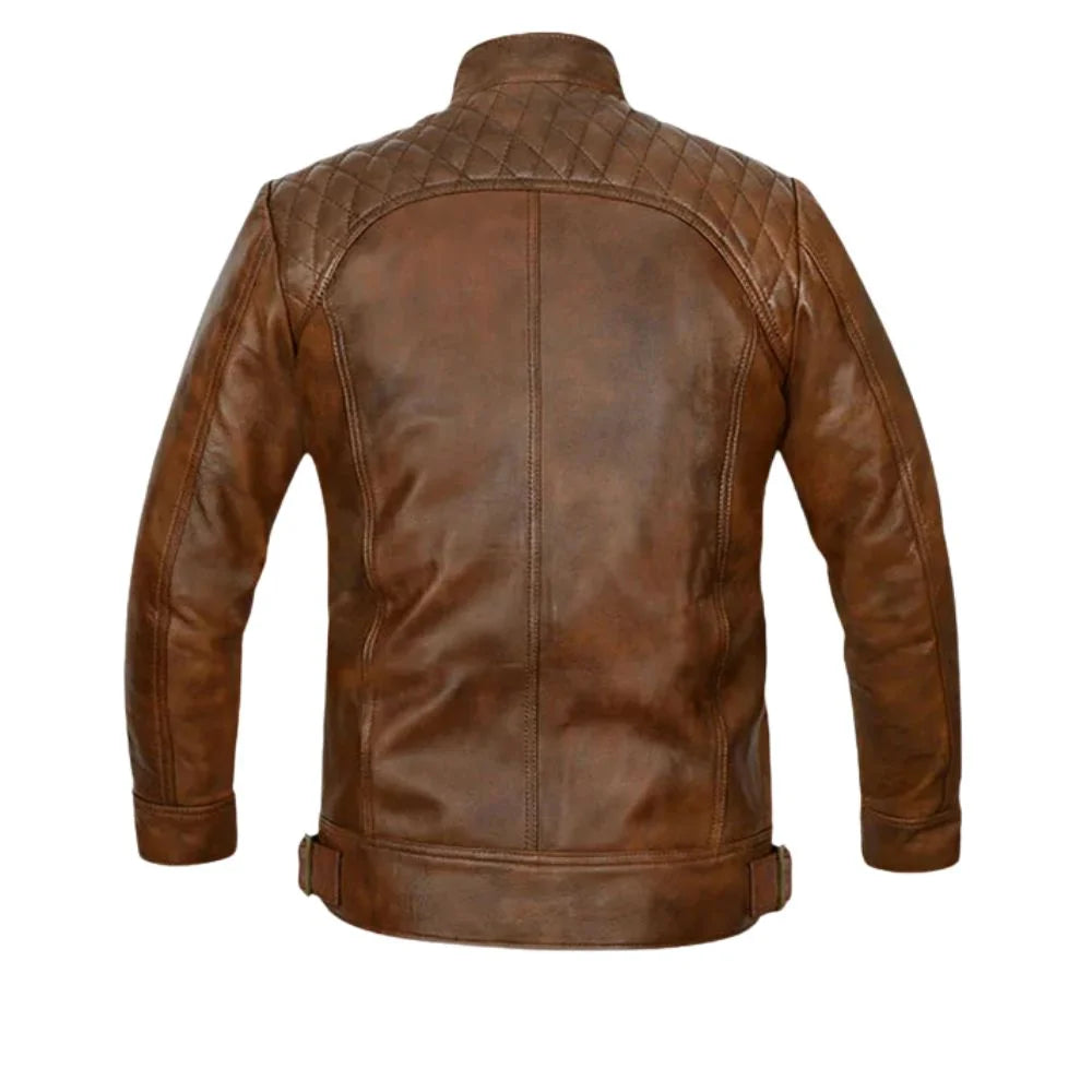 Classic Tan Leather Jacket for Men