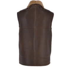 Men Antique Brown Handmade Leather Vest 