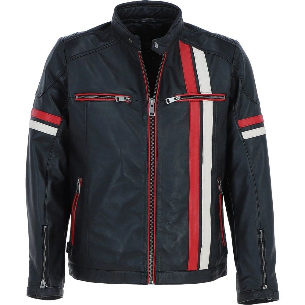 Men Berlin Biker Leather Jacket 