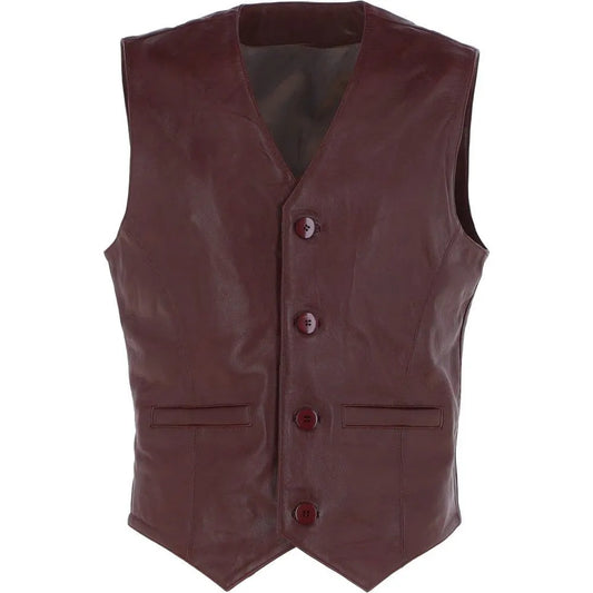 Men Borduex HandMade Leather Vest 