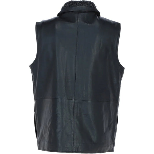Men Classic Black Handmade Leather Jacket