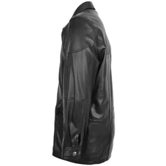 Men Classic M2 Black Leather Winter Coat 