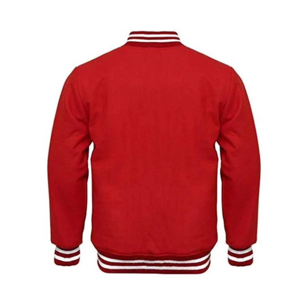 Men Classic Red Varsity Jacket