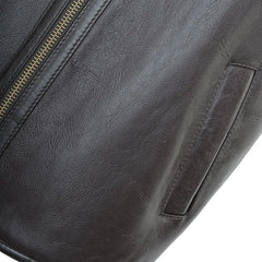 Men Dark Brown Aviator RAF Shearling Vest 