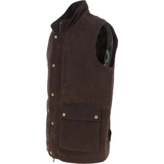 Men Gilet Brown Nubuck Vest