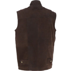Men Gilet Brown Nubuck Vest