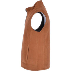Men Handmade Leather Brown Vest 