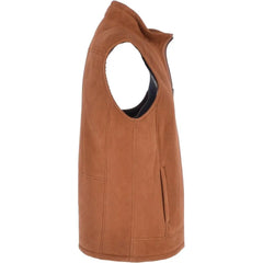 Men Handmade Leather Brown Vest 