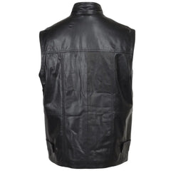 Men Handmade Leather Eight Pocket Vest 