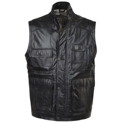 Men Handmade Leather Eight Pocket Vest 