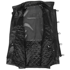 Men Hooded Black Leather Duffle Coat 