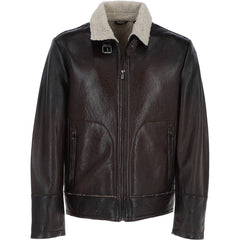 Men Nappa Leather Teddy Lining Biker Jacket 
