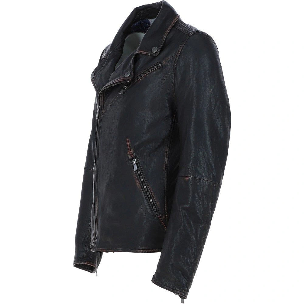 Men Roadster Leather Biker Jacket 
