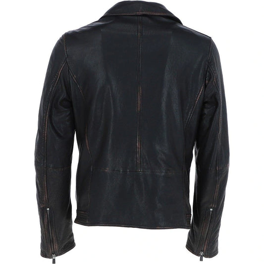Men Roadster Leather Biker Jacket 