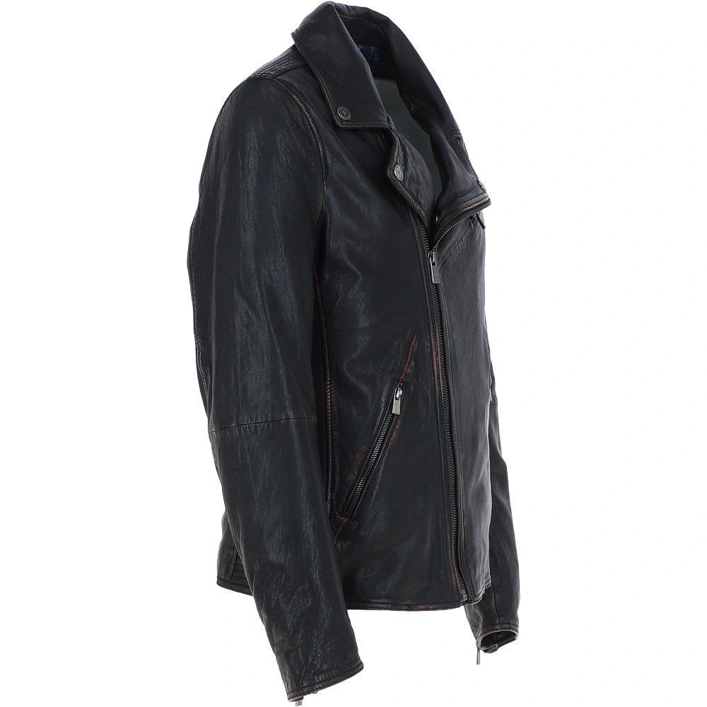 Men Roadster Leather Biker Jacket 