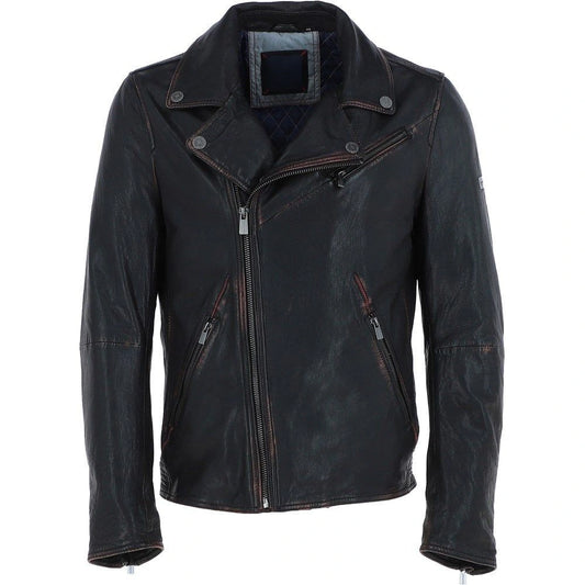 Men Roadster Leather Biker Jacket 