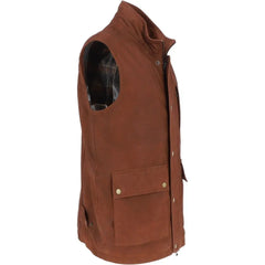 Men Rust Nubuck Leather Vest