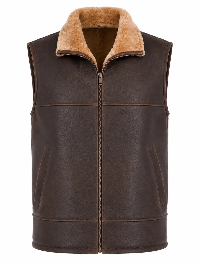 Men's Antique Brown Handmade Leather Vest